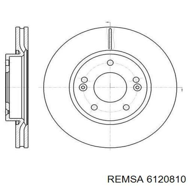 Tarcza hamulcowa przednia Remsa 6120810 cena, od 47,26 USD