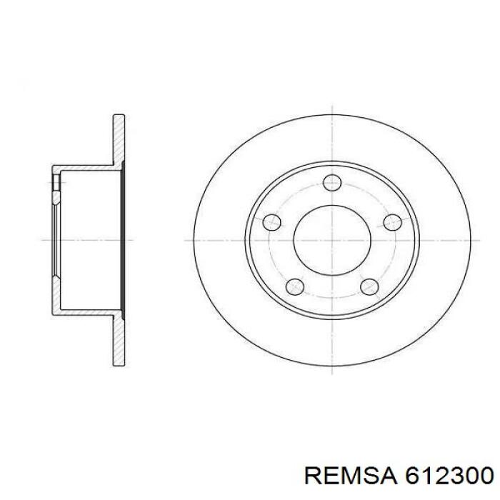Tarcza hamulcowa tylna Remsa 612300 cena, od 30,92 USD