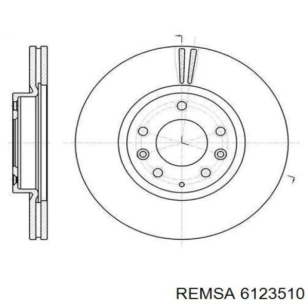 Tarcza hamulcowa przednia Remsa 6123510 cena, od 58,82 USD