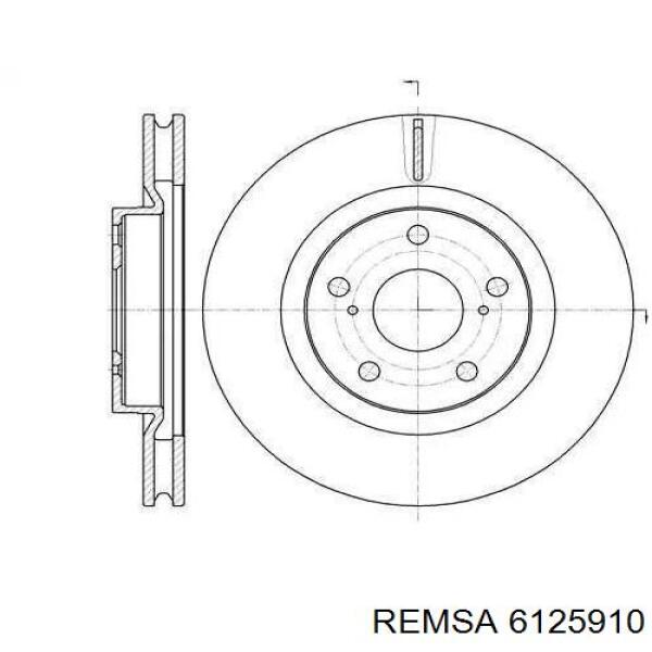Tarcza hamulcowa przednia Remsa 6125910 cena, od 50,84 USD