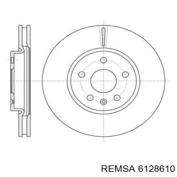 Tarcza hamulcowa przednia Remsa 6128610 cena, od 112,33 USD