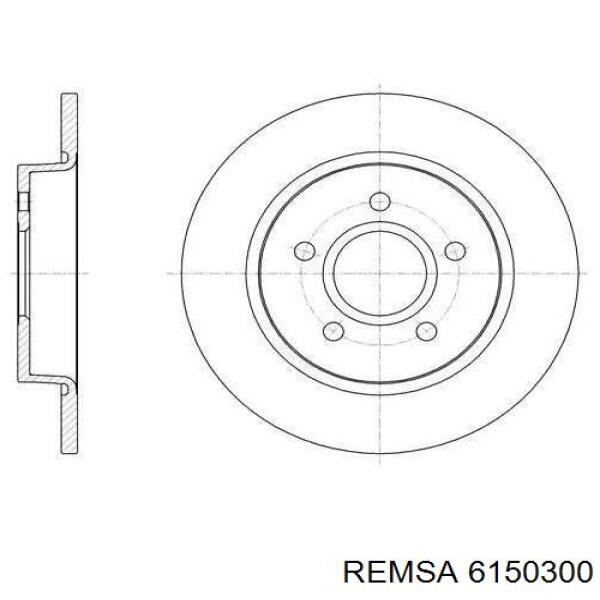 Tarcza hamulcowa tylna Remsa 6150300 cena, od 40,05 USD
