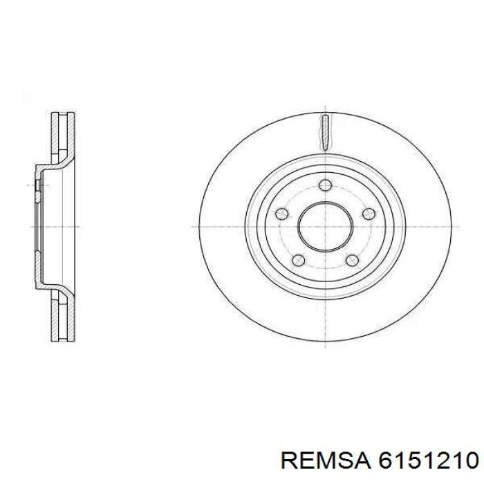 6151210 Remsa Tarcza hamulcowa przednia