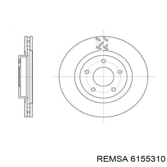 6155310 Remsa Tarcza hamulcowa przednia
