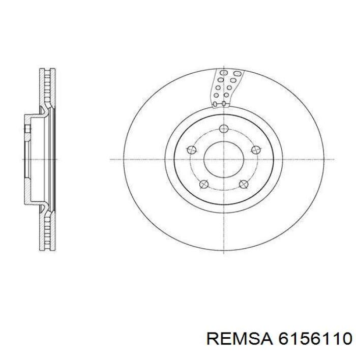6156110 Remsa Tarcza hamulcowa przednia