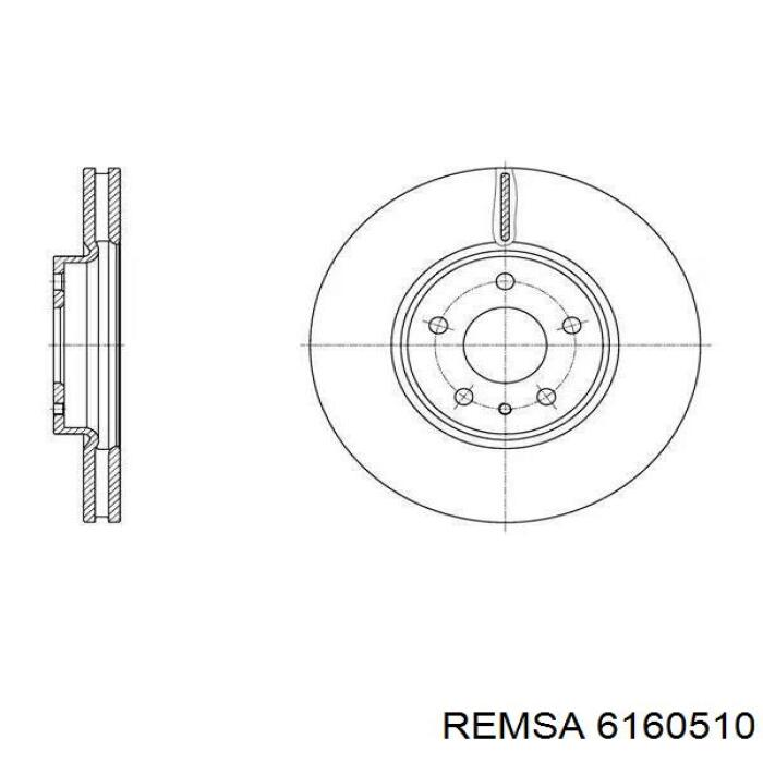 6160510 Remsa Tarcza hamulcowa przednia