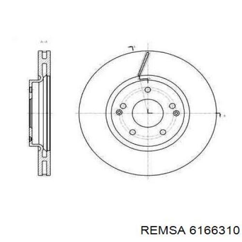 61663.10 Remsa tarcza hamulcowa przednia