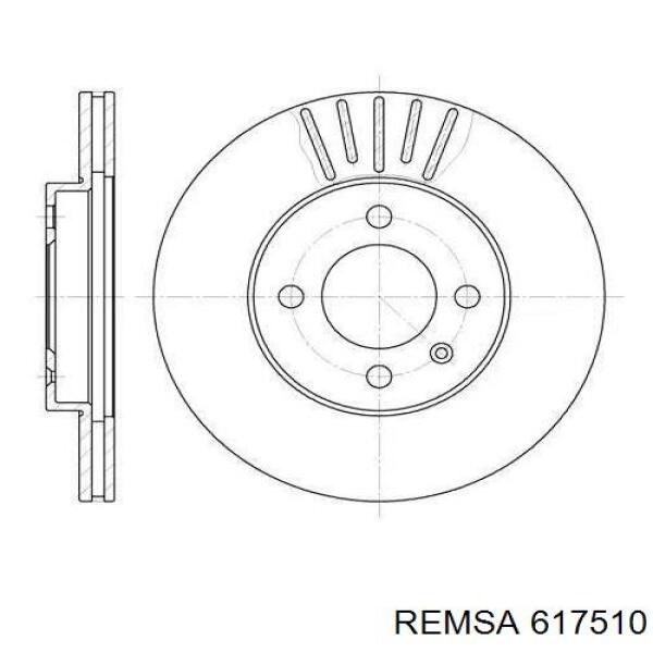 Tarcza hamulcowa przednia Remsa 617510 cena, od 31,25 USD