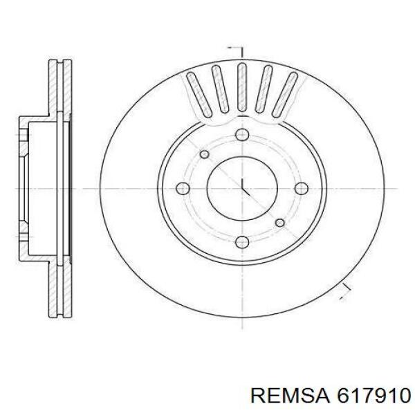 Tarcza hamulcowa przednia Remsa 617910 cena, od 43,04 USD