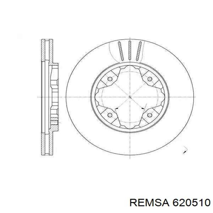Tarcza hamulcowa przednia Remsa 620510 cena, od 47,38 USD