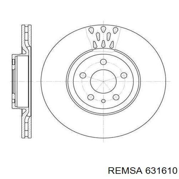 Tarcza hamulcowa przednia Remsa 631610 cena, od 45,09 USD