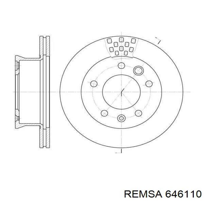 Tarcza hamulcowa przednia Remsa 646110 cena, od 45,63 USD