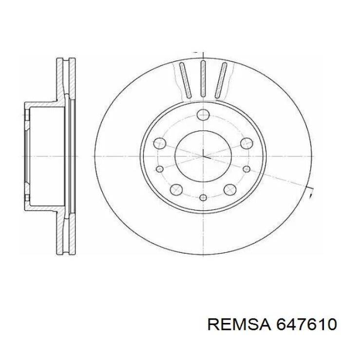 Tarcza hamulcowa przednia Remsa 647610 cena, od 49,86 USD