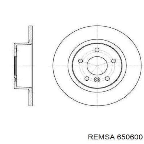 Tarcza hamulcowa tylna Remsa 650600 cena, od 58,35 USD