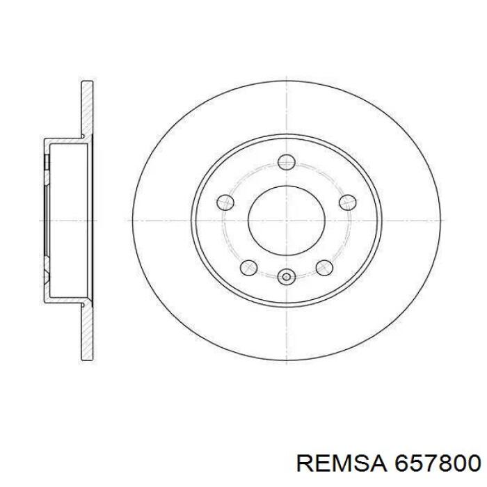 Tarcza hamulcowa tylna Remsa 657800 cena, od 30,09 USD