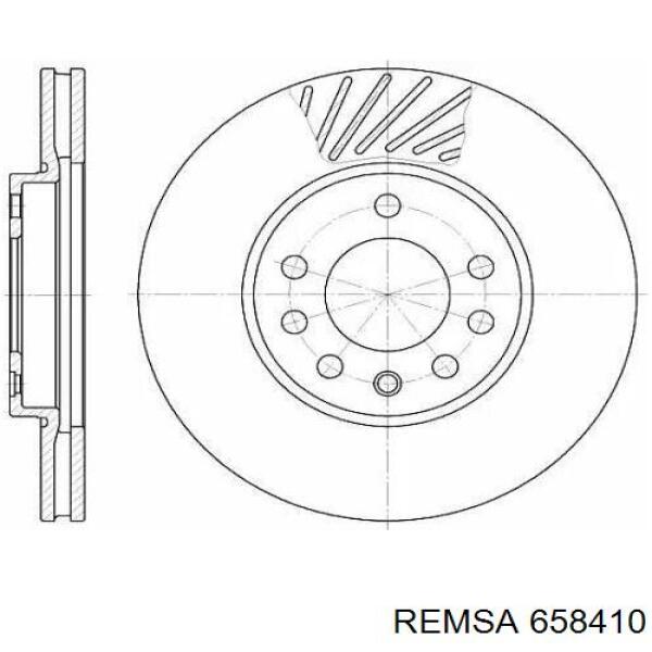 Tarcza hamulcowa przednia Remsa 658410 cena, od 44,44 USD