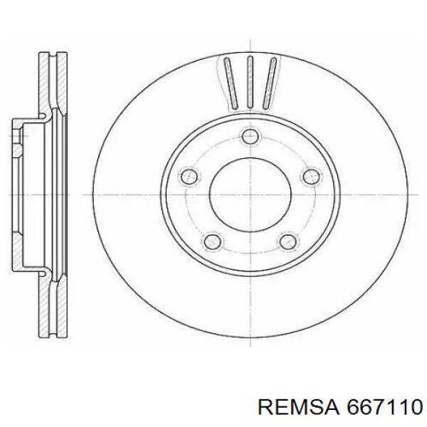 Tarcza hamulcowa przednia Remsa 667110 cena, od 47,49 USD