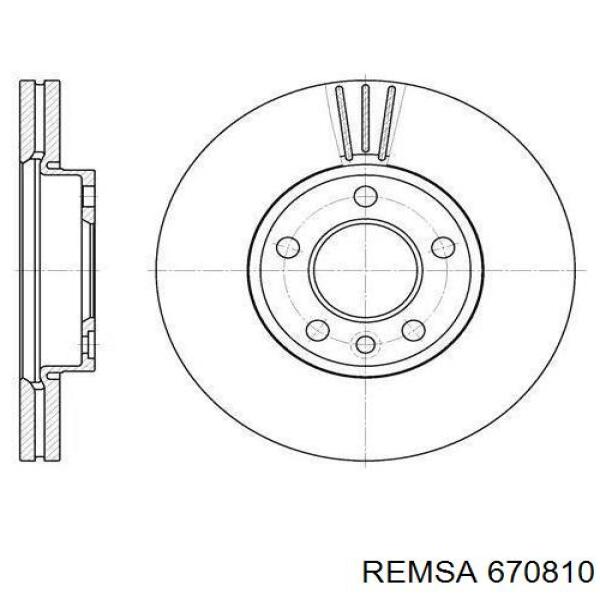 Tarcza hamulcowa przednia Remsa 670810 cena, od 68,59 USD