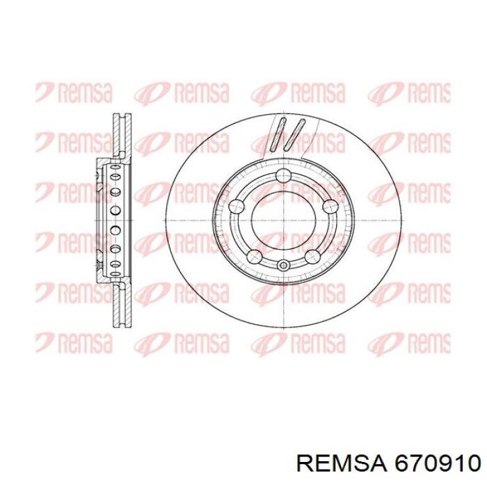Tarcza hamulcowa przednia Remsa 670910 cena, od 29,30 USD