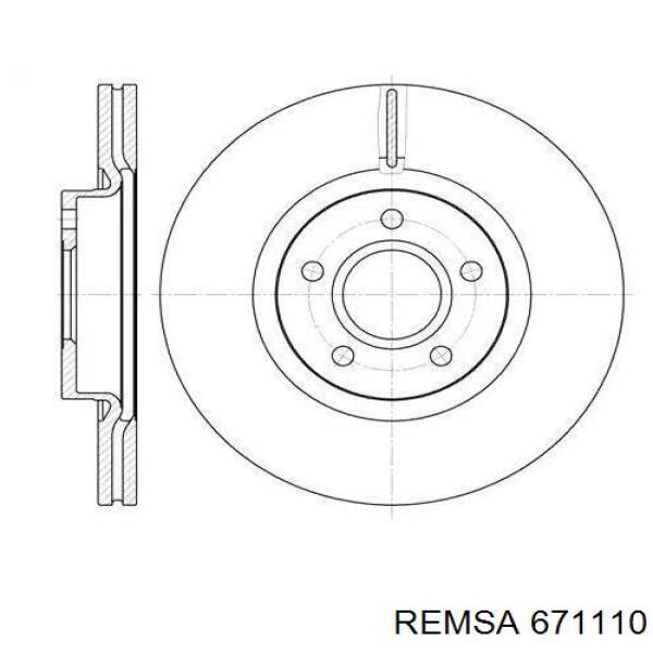 Tarcza hamulcowa przednia Remsa 671110 cena, od 54,96 USD