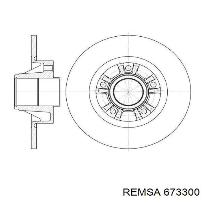 Tarcza hamulcowa tylna Remsa 673300 cena, od 89,68 USD