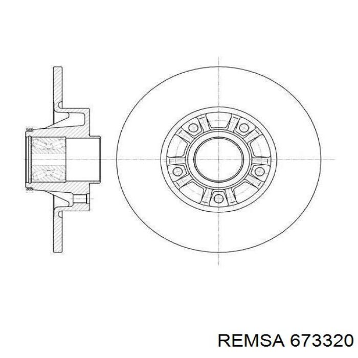 Tarcza hamulcowa tylna Remsa 673320 cena, od 64,47 USD