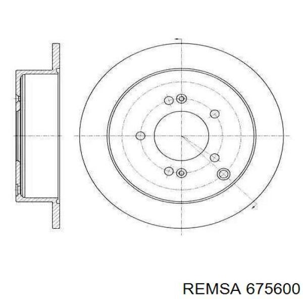 Tarcza hamulcowa tylna Remsa 675600 cena, od 40,94 USD