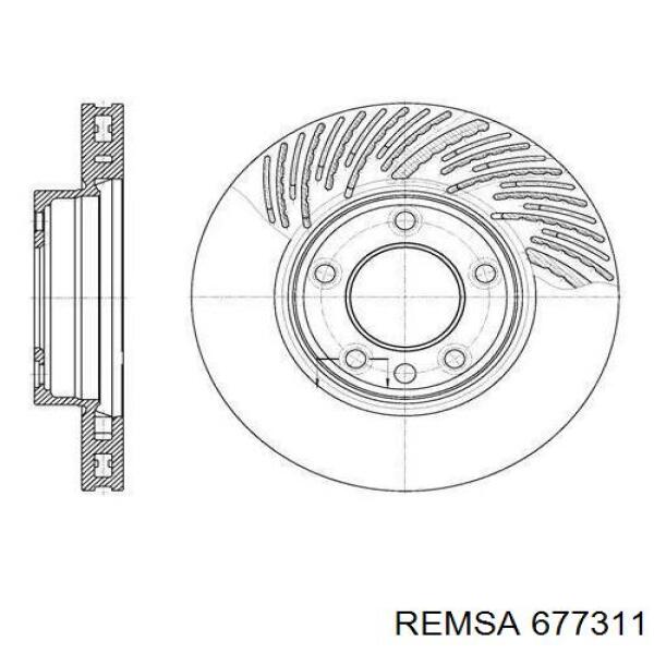 Tarcza hamulcowa przednia Remsa 677311 cena, od 77,65 USD