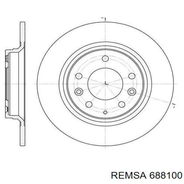Tarcza hamulcowa tylna Remsa 688100 cena, od 33,18 USD