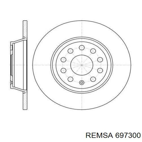 Tarcza hamulcowa tylna Remsa 697300 cena, od 38,93 USD