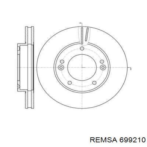 Tarcza hamulcowa przednia Remsa 699210 cena, od 60,42 USD