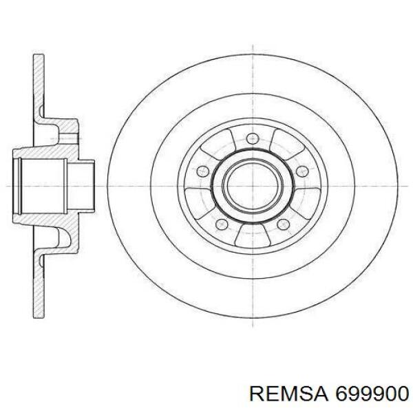 Tarcza hamulcowa tylna Remsa 699900 cena, od 91,51 USD