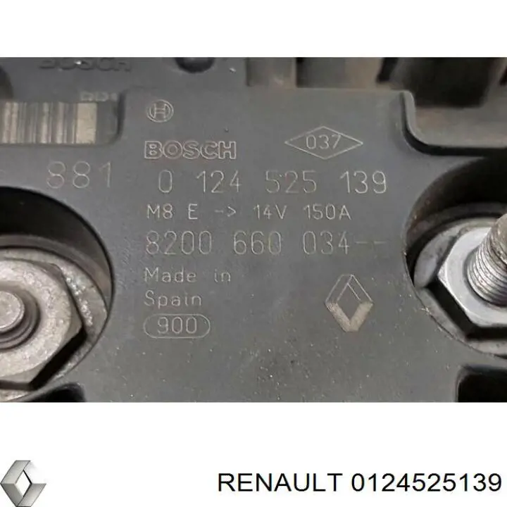 Alternator Renault (RVI) 0124525139