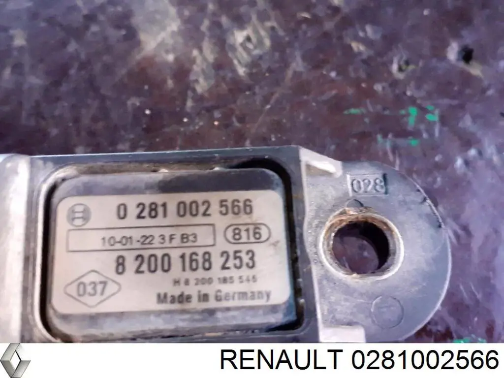 Do koszyka 0281002566 Renault (RVI) Czujnik ciśnienia doładowania (powietrza w turbinę)