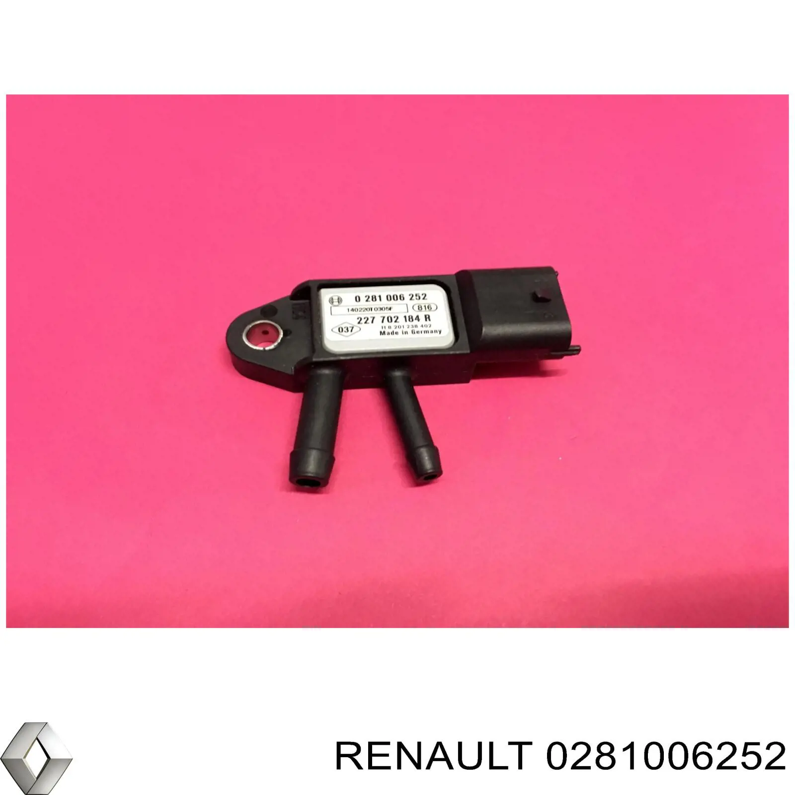 Czujnik ciśnienia spalin Renault (RVI) 0281006252 cena, od 38,68 USD