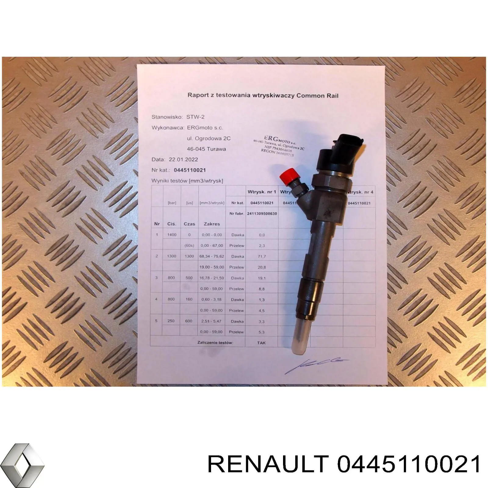Wtryskiwacz paliwa Renault (RVI) 0445110021 cena, od 69,45 USD