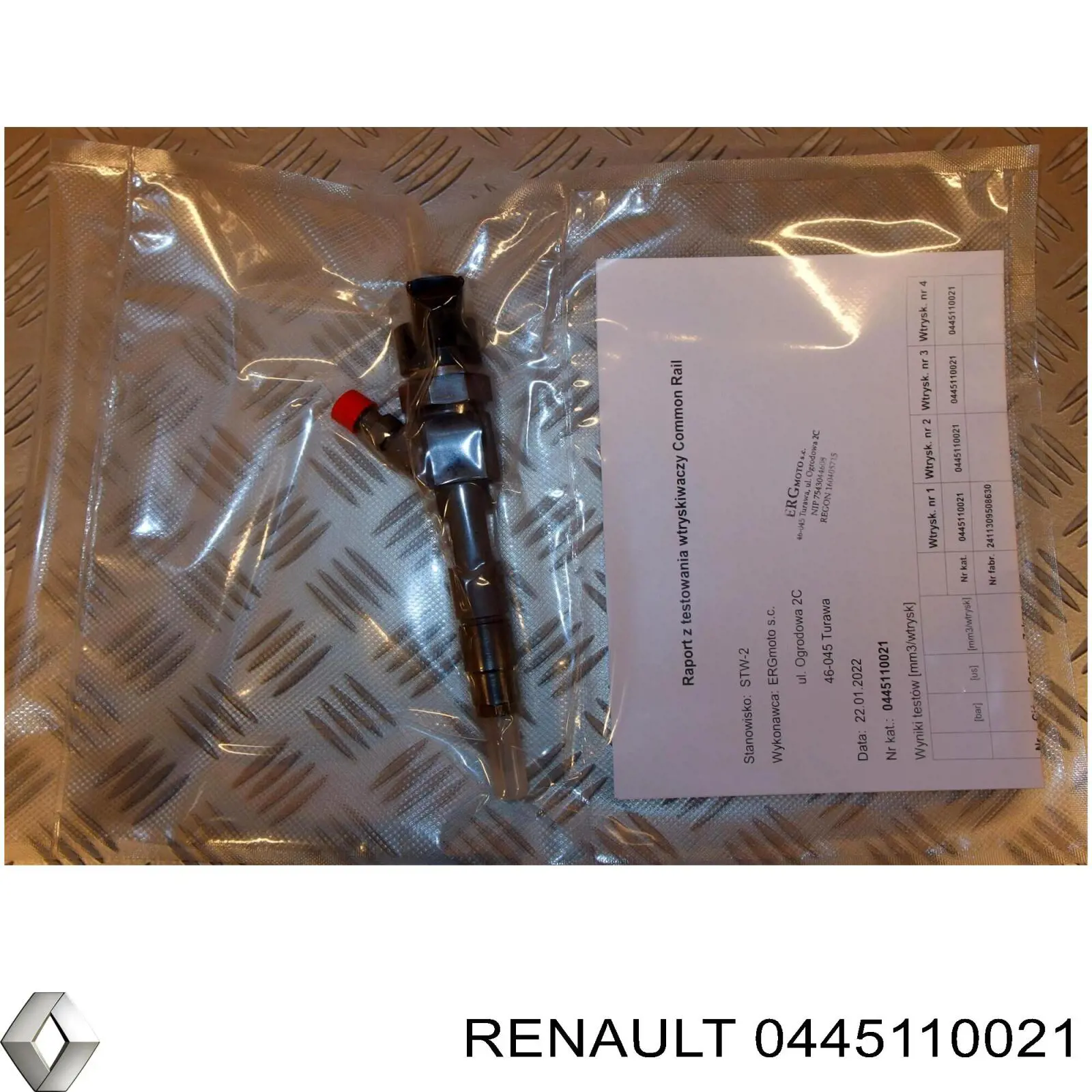 Do koszyka 0445110021 Renault (RVI) Wtryskiwacz paliwa