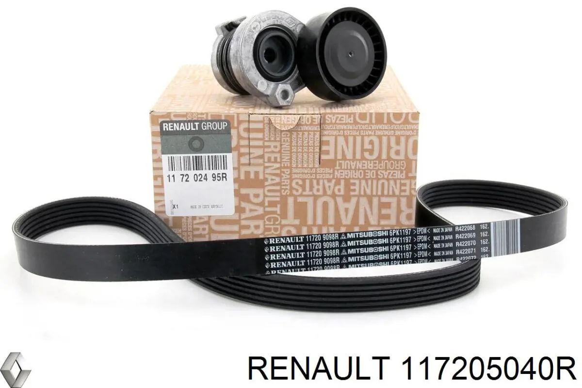 Pasek napędowy mechanizmów, zestaw Renault (RVI) 117205040R cena, od 171,93 USD