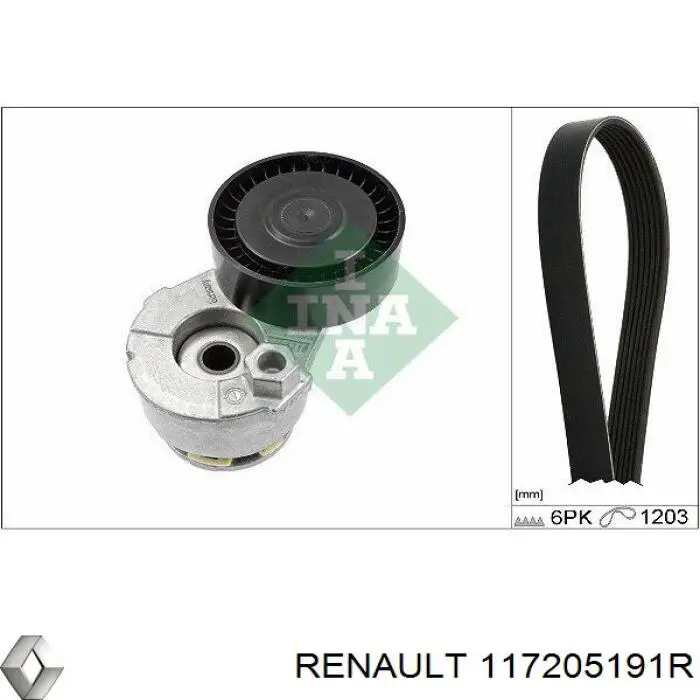 Pas napędowy mechanizmów Renault (RVI) 117205191R cena, od 14,92 USD