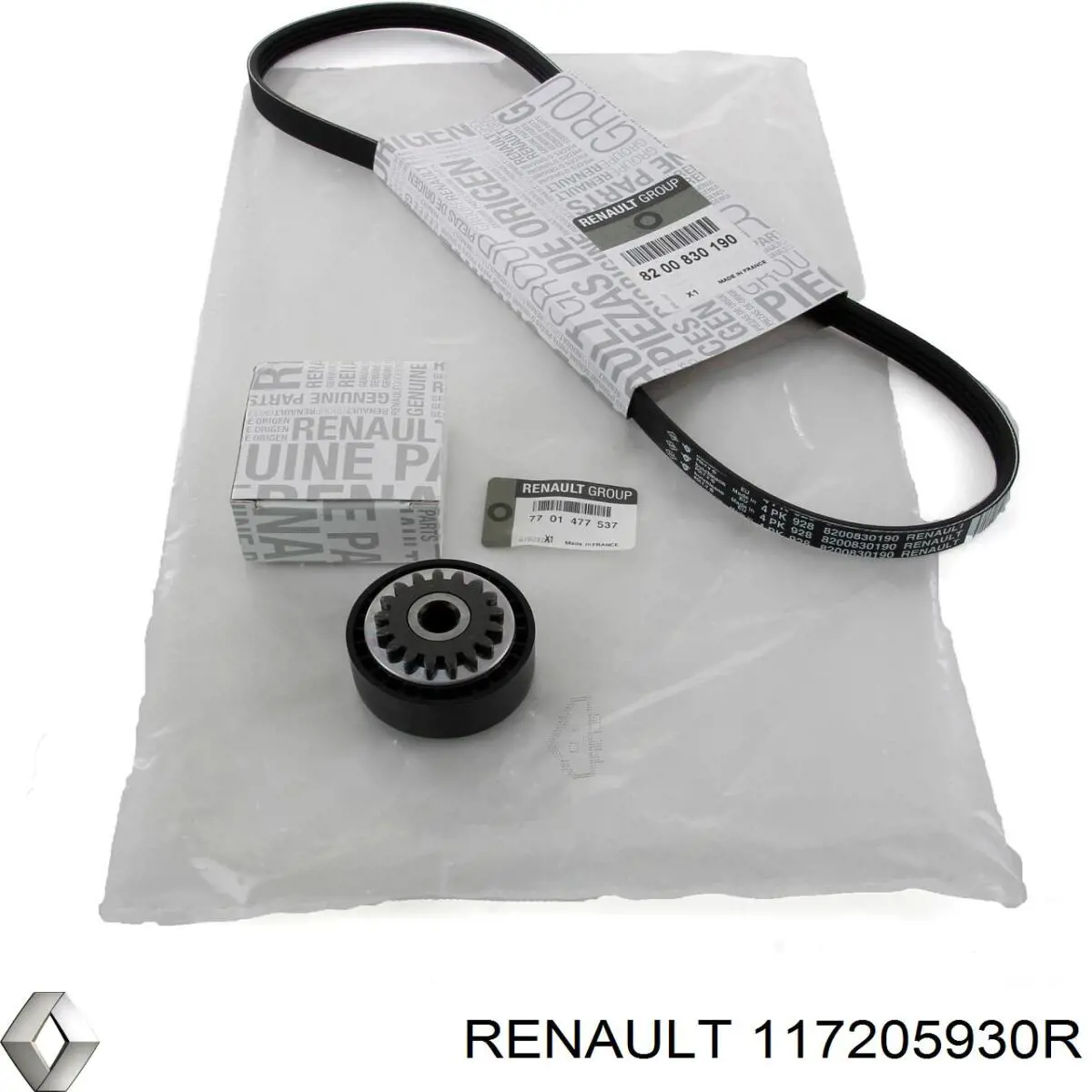 Pas napędowy mechanizmów Renault (RVI) 117205930R cena, od 9,70 USD