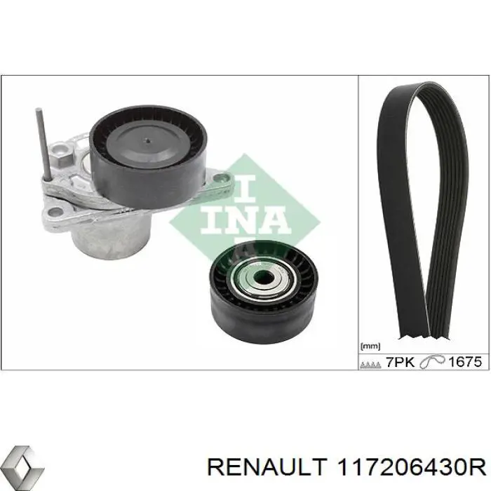 Pas napędowy mechanizmów Renault (RVI) 117206430R cena, od 25,50 USD