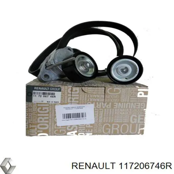 Pasek napędowy mechanizmów, zestaw Renault (RVI) 117206746R cena, od 112,84 USD