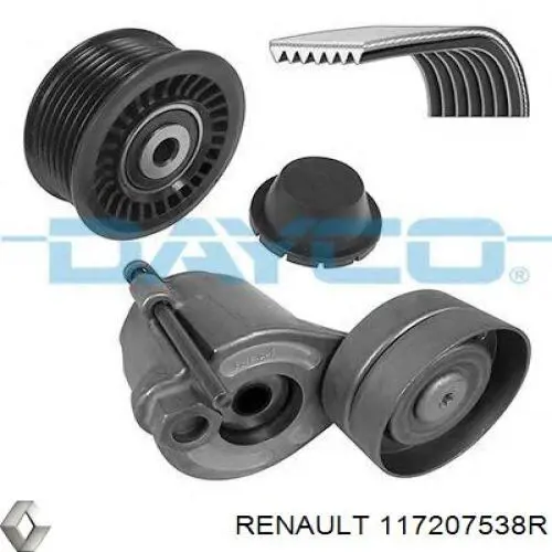 Pasek napędowy mechanizmów, zestaw Renault (RVI) 117207538R cena, od 140,23 USD