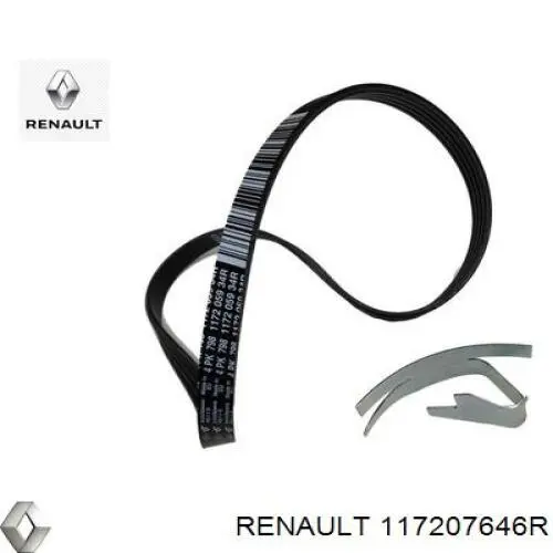 Pasek napędowy mechanizmów, zestaw Renault (RVI) 117207646R cena, od 59,70 USD