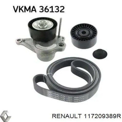 117209389R Renault (RVI) Pasek napędowy mechanizmów, zestaw