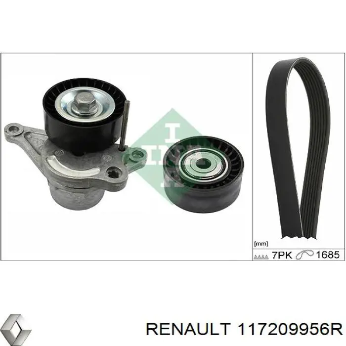 117209956R Renault (RVI) Pasek napędowy mechanizmów, zestaw