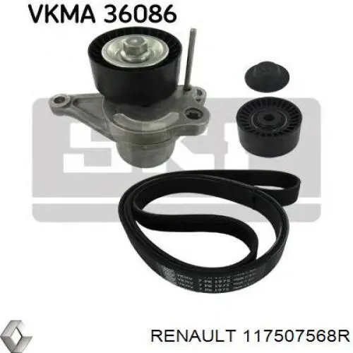 Napinacz paska napędowego 117507568R Renault (RVI)