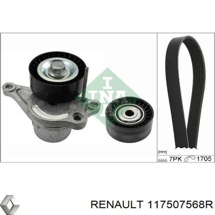117507568R Renault (RVI) Napinacz paska napędowego