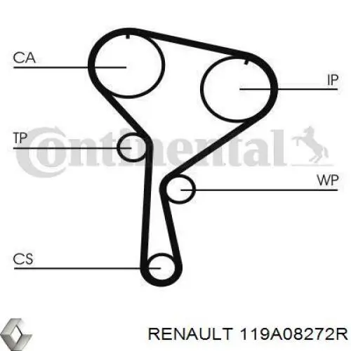 Pasek rozrządu, zestaw Renault (RVI) 119A08272R cena, od 113,76 USD