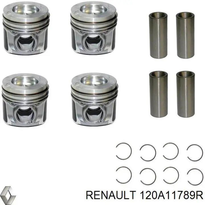 130038001400 NE/NPR Tłok, komplet do jednego cylindru, STD